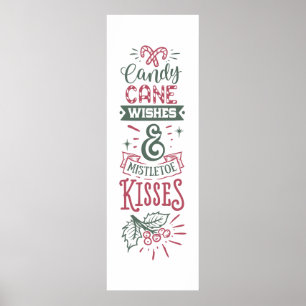 sucre de canne souhaite mistletoe baisers Poster
