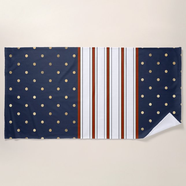 Sucre de canne Stripes & serviettes de plage Pois (Devant)