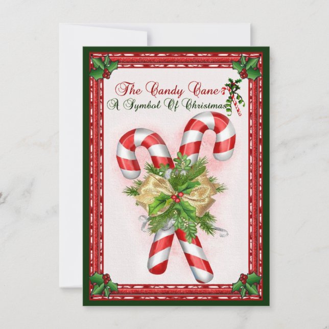 Sucre de canne Symbole De Noël Salutation (Devant)