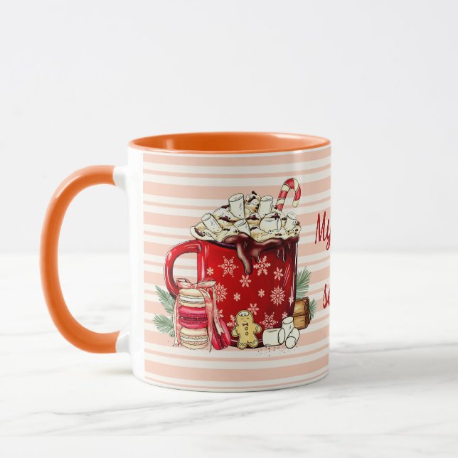 Sucre de Noël Traits café Mug (Gauche)
