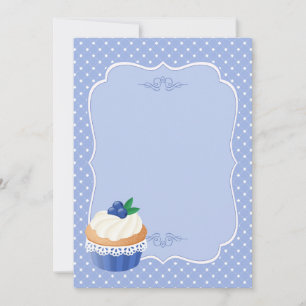 Sucré délicieux Blueberry Cupcake Blue Blank