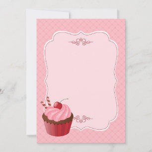 Sucré Délicieux Cupcake Cerise Rose Blanc