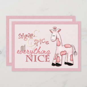 Sucre et épice Baby Girl Rose Shower Invitation