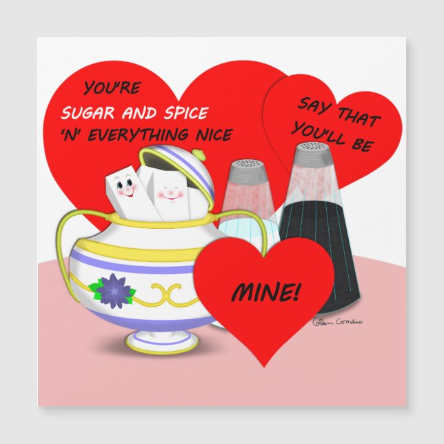 Sucre et épices - Carte Valentine Art (Devant)