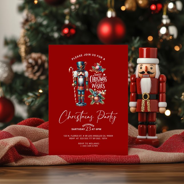 Sucré Noël Voeux Nutcracker Invitation (Créateur téléchargé)