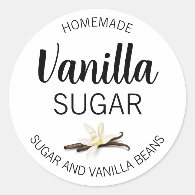 Sucre Vanille Personnalisable Étiquette Maison VS (Devant)
