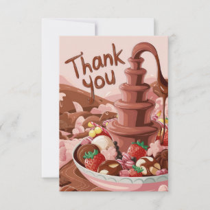 Sucres Charming Chocolate carte de remerciements