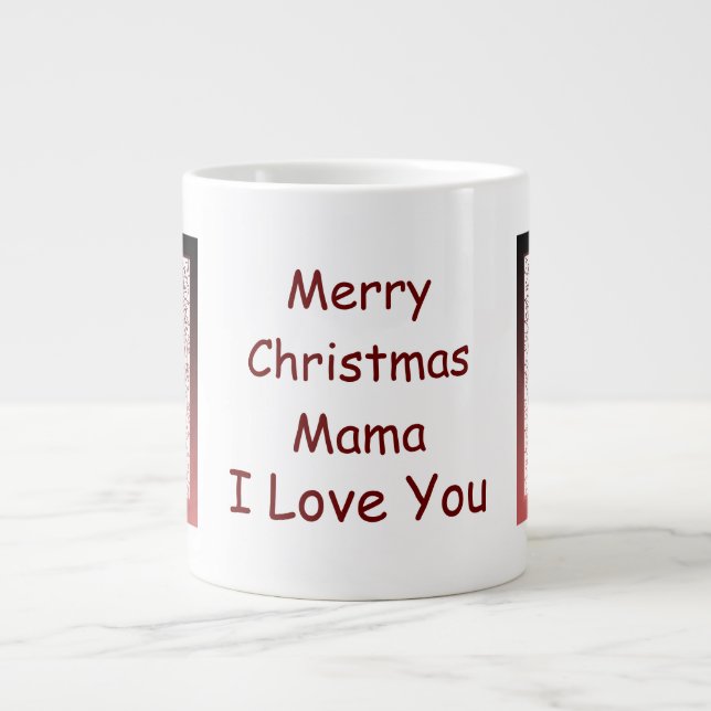 Sucres de canne de Noël de maman Jumbo Mug (Devant)