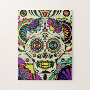 Sucrez l'art de crâne/jour du puzzle mort