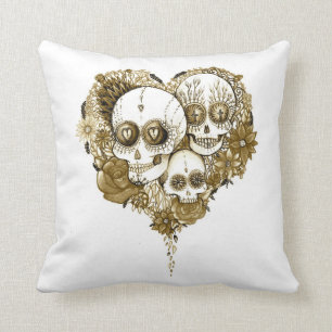 sucrez le jour de crâne du coussin mort d'art de