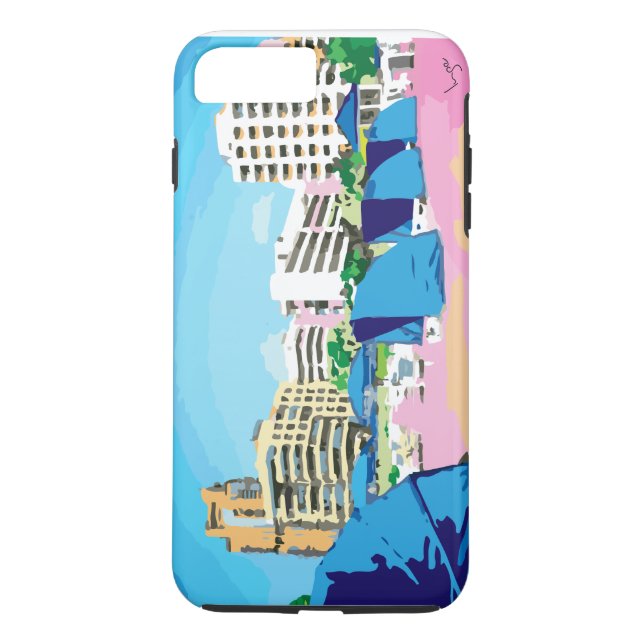 SUD BEACH, MIAMI, coque iphone FLORIDE (Dos)