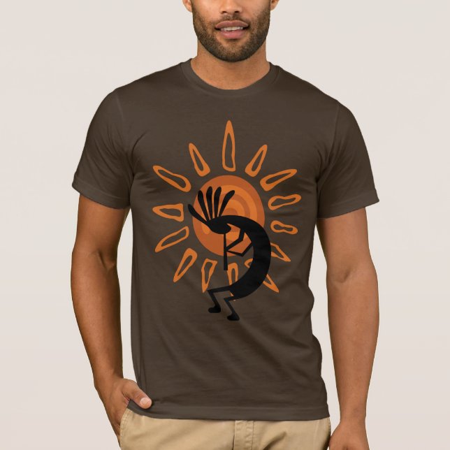 Sud-ouest du désert de Kokopelli Tshirt Sun Brown  (Devant)