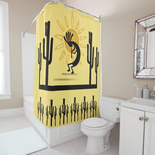 Sud-ouest Kokopelli Golden Sun Douche rideau (En situation)