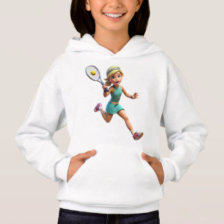 Sudadera Deportista Jugando Tenis Dibujo Animado
