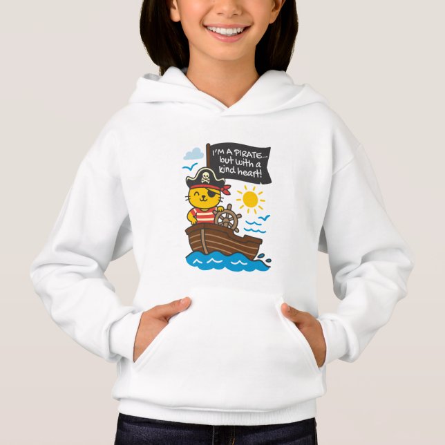 Sudadera gato pirata – Diseño kawaii (Devant)