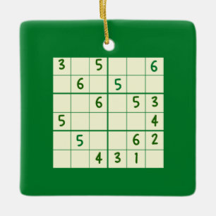 Sudoku Puzzle 6x6 Ornement céramique
