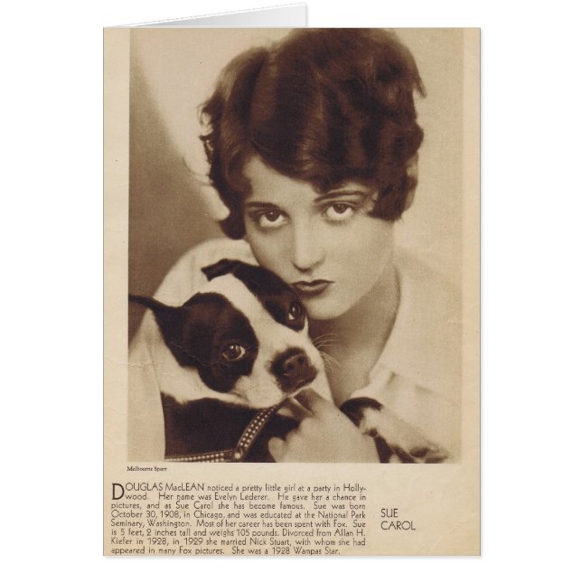 Sue Carol avec Boston Terrier (Devant)