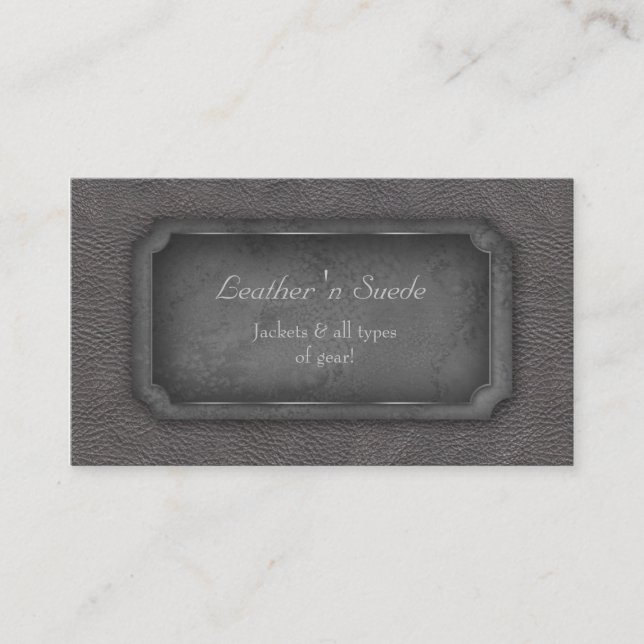 Suède de n de carte de visite en cuir ' (Devant)