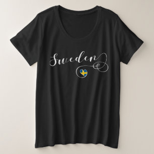 Suède, Drapeau Suédois Dans Un Coeur