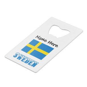Suède et drapeau suédois avec votre nom