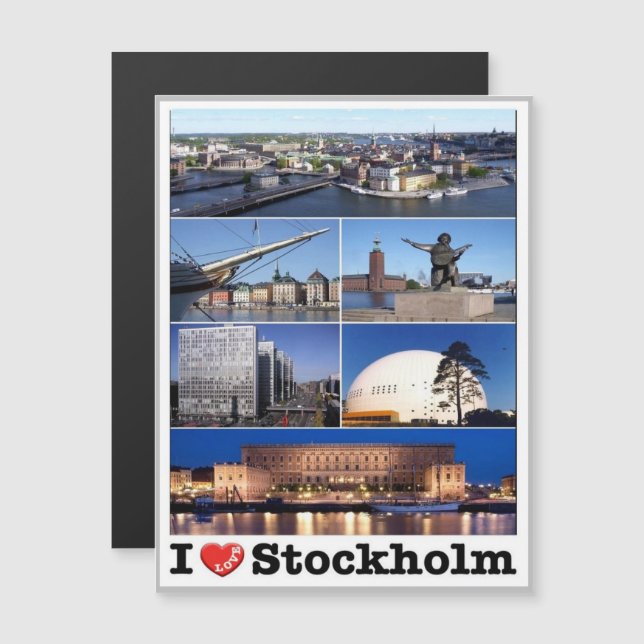 Suède - Stockholm - I Love - (Devant / Derrière)