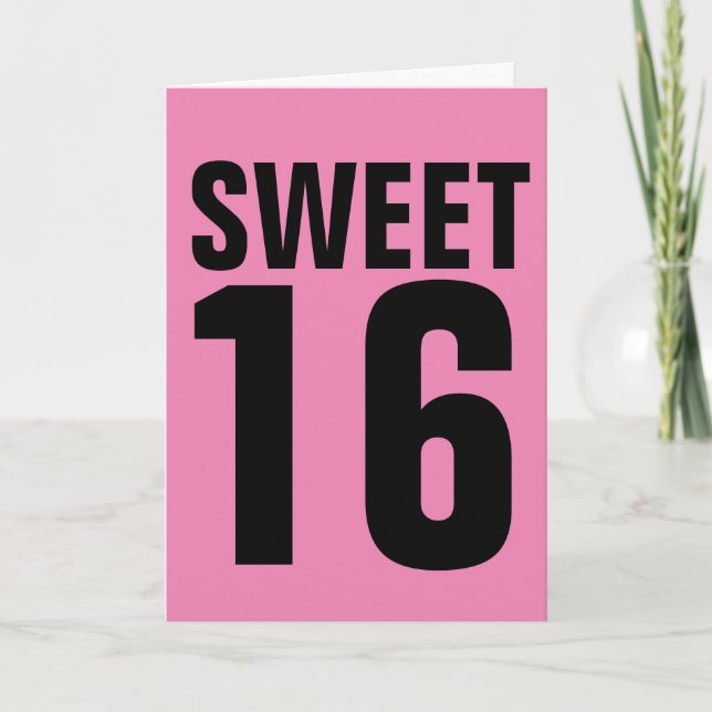 SUEET 16 CARTE D'ANNIVERSAIRE POUR ELLE (Devant)