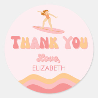 Sufer Birthday Girl - Favoriser Sticker Sac