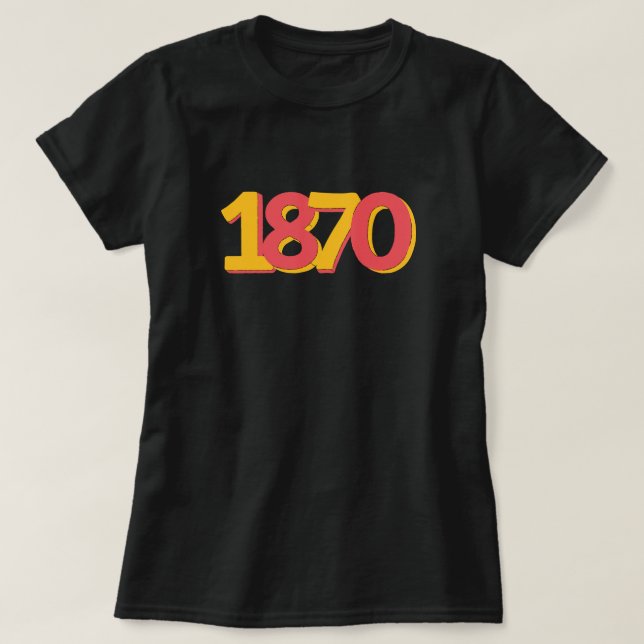 Suffrage féminin T-shirt féministe 1870 (Design devant)