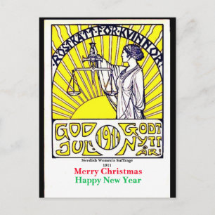 Suffrage Suffisante vintage Carte postale de Noël