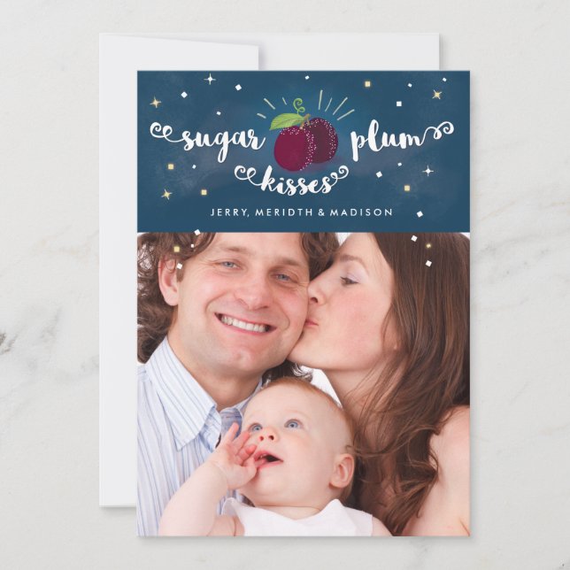 Sugar Plum Kisses Card avec enveloppe incluse (Devant)