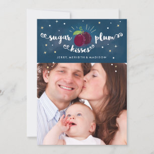 Sugar Plum Kisses Card avec enveloppe incluse