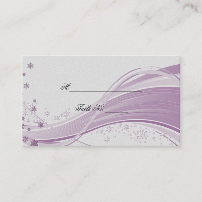 Sugar Plum Tree Snowflakes Mariage Cartes de place (Devant)
