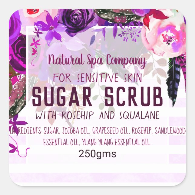 Sugar Scrub Étiquette (Devant)