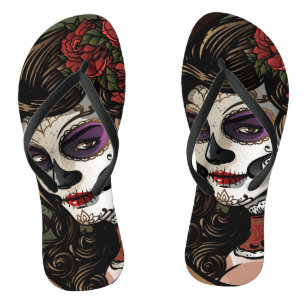Sugar Skull girl - paire de tongs