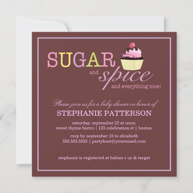 Sugar & Spice C'est une invitation pour les Baby s (Devant)