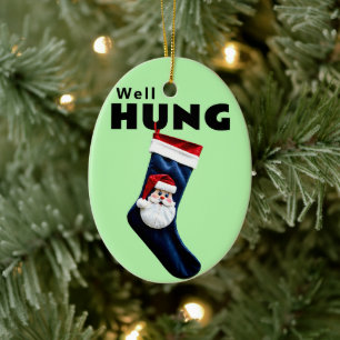 Suggestif Ornement de Noël, Drôle "Bien Hung"