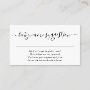 Suggestion de nom Invitation Baby Shower Simple