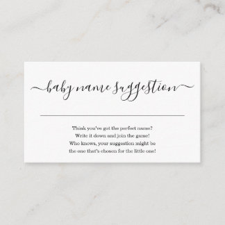 Suggestion de nom Invitation Baby Shower Simple