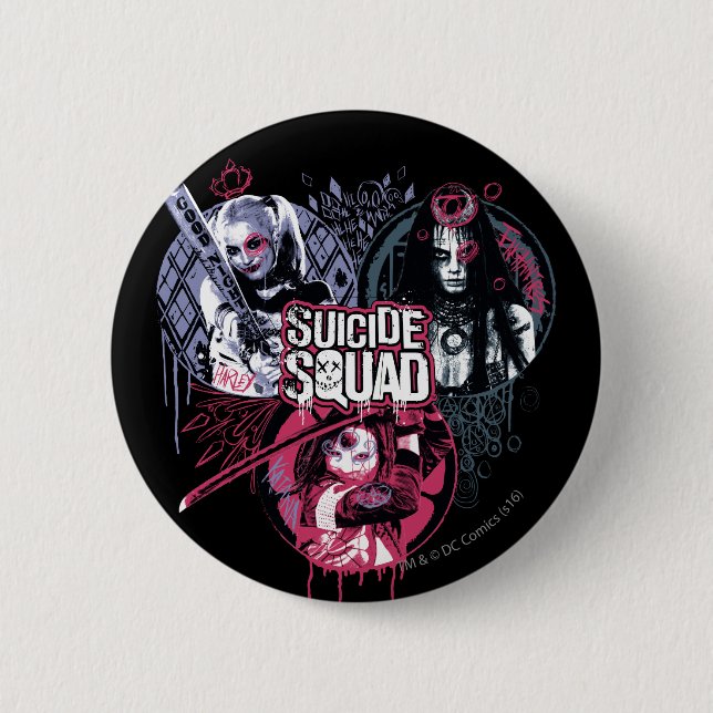 Suicide Squad | Girls Graffiti Badges (Devant)