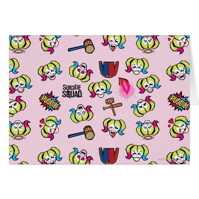 Suicide Squad | Harley Quinn Emoji Pattern (Devant horizontal)