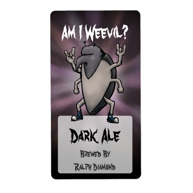 Suis-je Webad Cartoon Homebrew Bière Étiquettes (Devant)