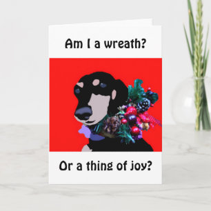 "Suis j'une guirlande ?" Carte de Noël