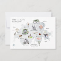 Suisse | Carte d'itinéraire de mariage de destinat