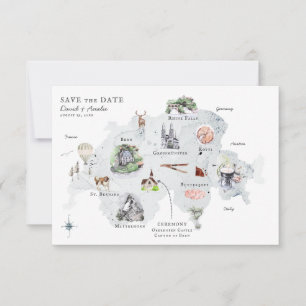 Suisse   Carte d'itinéraire de mariage de destinat