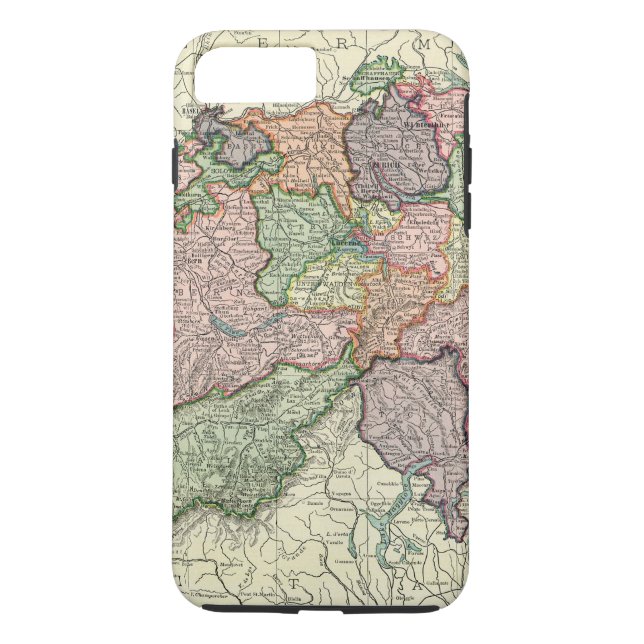 Suisse Carte Vintage iPhone 7 Plus Coque dur (Dos)