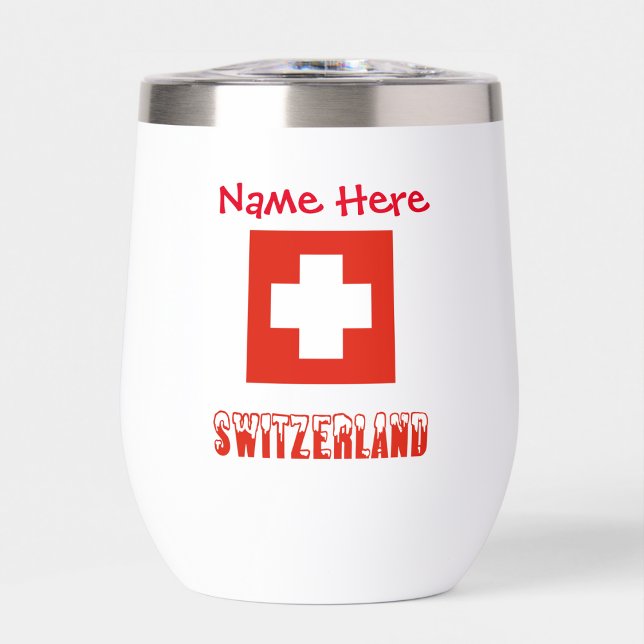 Suisse Drapeau Suisse Rouge Personnalisation (Créateur téléchargé)