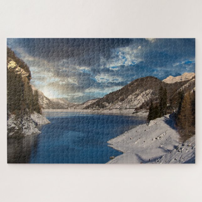 Suisse Mountain Lake Jigsaw PUzzle (Horizontal)