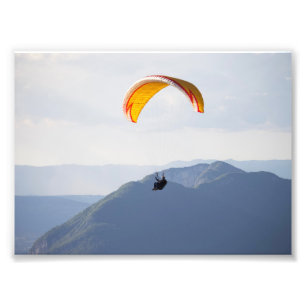 Suisse Paraglider Orange Photo Print
