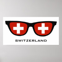 Suisse Shades texte et affiche couleur personnalis