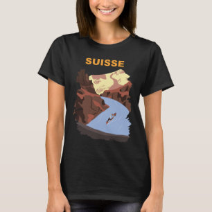 Suisse Suisse T-Shirt de voyage rétro du lac